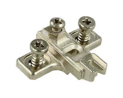 Prowadnik MODUL do zawiasów drzwi równoległych - nikiel / dyst. 3 mm / wys. 12.2 mm / regul. wysokości / z Euro