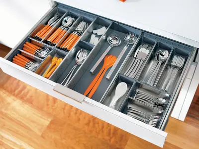 Wkład na sztućce ORGA-LINE do Tandembox - inox / 19.2x45 cm 