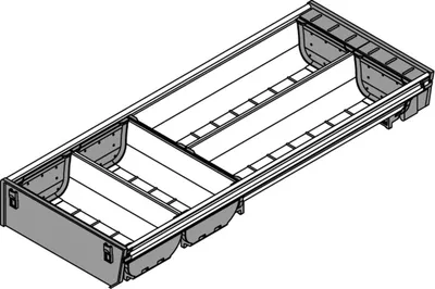 Wkład na sztućce ORGA-LINE do Tandembox - inox / 19.2x50 cm