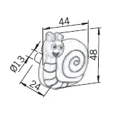 Uchwyt Dziecięcy Gummi H152-44RU8 ( Ślimak )