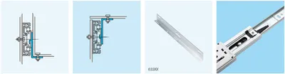 Prowadnica kulkowa DZ3832 / dł. 40 cm / 50 kg / wysuw 100% 