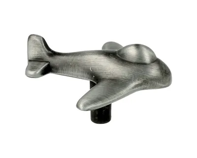 Uchwyt NURSERY Samolot 1882-56ZN50 - efekt starej cyny / 56 mm
