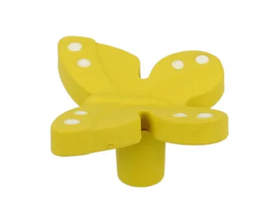 Uchwyt NURSERY H143-40A67 - żółty motyl / 40 mm
