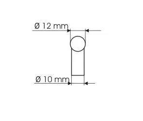 Rys. techniczny Reling RE10 ZnAl Chrom satynowy Rozstaw 352 mm
