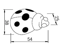 Uchwyt NURSERY H109 - biedronka / 54 mm