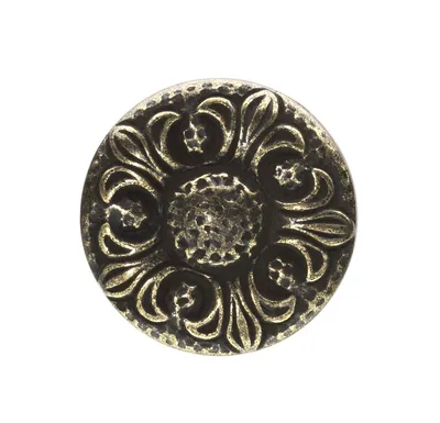 Gałka EVANGELINE 357-33 - stary mosiądz / fi 33 mm