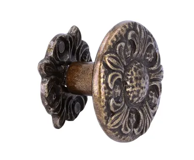 Gałka EVANGELINE 357-33 - stary mosiądz / fi 33 mm