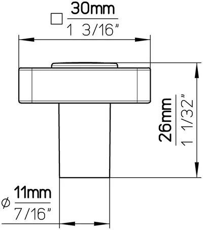 Gałka LINOSELLI GLASEFFEKT 8118-30 - pomarańczowy / 30 mm