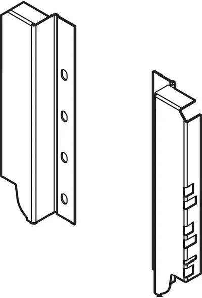 Uchwyty ścianki tylnej TANDEMBOX ANTARO Z30C / wys. C=167 mm / szary