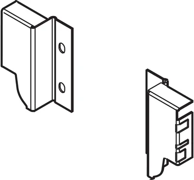 Uchwyty ścianki tylnej TANDEMBOX ANTARO Z30M / wys. M=84 mm / szary