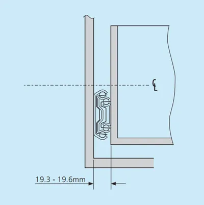 Prowadnica kulkowa DZ5321 / dł. 40 cm / 140 kg / wysuw ponad 100% 