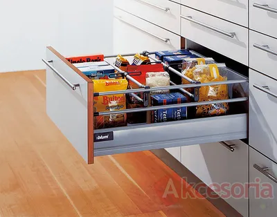 Tandembox Wys.D(M+2R)=198mm Głęb.55cm 30kg SZARA Hamulec