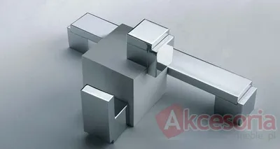 Uchwyt Aluminiowy US48 Chrom Rozstaw 448mm(W)