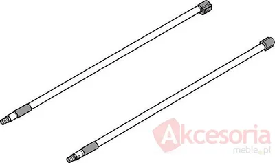 Tandembox plus K/M/N - Relingi Do Prowadnicy dł.550mm Szary