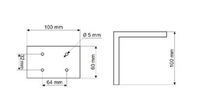 Nóżka  NA20 Bez Regulacji wys. 10cm ALUMINIUM