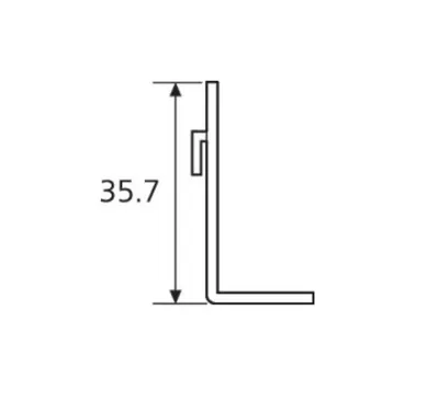 Kątownik Do Montażu Prowadnic Od Spodu 633xx Dł.45cm CZARNY