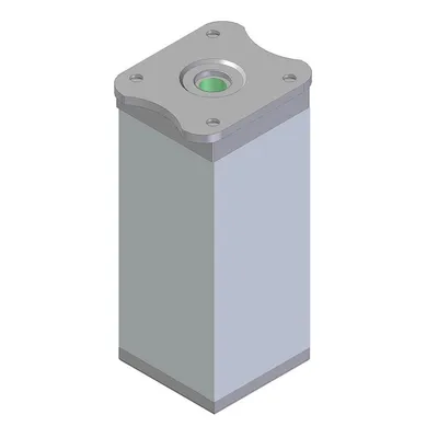 Nóżka kwadratowa z regulacją 4 cm / wys. 7.5 cm - aluminium