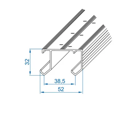 Zestaw HORUS HR12 do 2 drzwi przesuwnych / dł. 120 cm / 45 kg