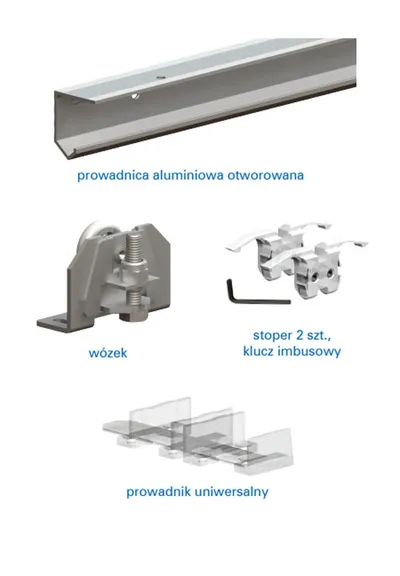 Zestaw JUPITER JU18 do 1 drzwi przejściowych / dł. 180 cm / 30 kg