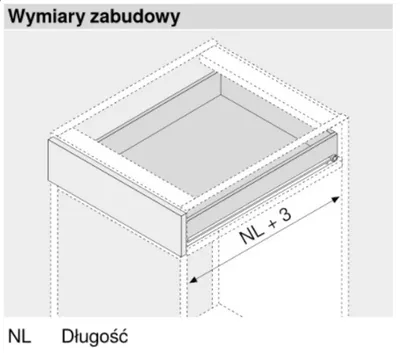 Prowadnica rolkowa 430E 25cm 30kg 100%wysuw Kremowo-Biała Blum