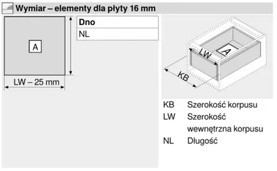 Prowadnica rolkowa 230M 40cm 25kg 75%wysuw Kremowo-Biała Blum