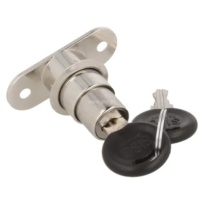 Zamek wciskany Siso X-1003 do drzwi przesuwnych - niklowany / fi 19 mm