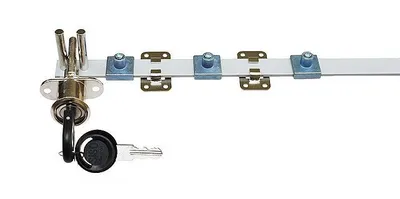 Zamek centralny przedni Siso - niklowany / L-600 / fi 19 mm / zaczep 8 mm