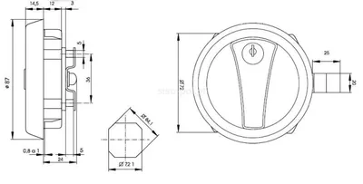 Zamek do drzwi metalowych Siso X-8813 - czarny