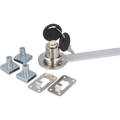 Zamek centralny boczny Siso X-851 - niklowany / L-500 / fi 19 mm / zaczep 13 mm