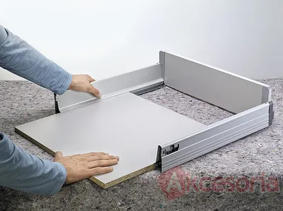 Tandembox DNO SZARE Do Dł.Prowadnicy 55cm Szer.Korpusu 40cm