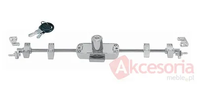 Zamek baskwilowy patentowy prawy Siso X-922 - niklowany / fi 19 mm / bez prętów