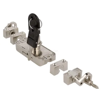 Zamek baskwilowy patentowy prawy Siso X-922 - niklowany / fi 19 mm / bez prętów