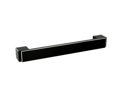 Uchwyt Aluminiowy US48 Czarny-Połysk Z Przetar Rozstaw192mm(W)