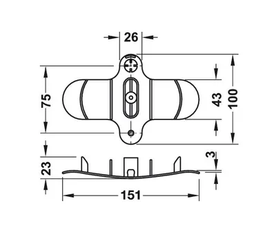 Prowadzenie Kabli Poziome 75/151mm Czarne