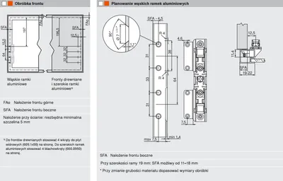 Zestaw AVENTOS HS / siłowniki 20S2I00 + podnośniki 20S3500 + zaślepki szare