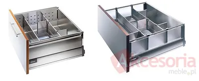 Tandembox TYŁ SZARY (H199mm/dł.277mm) Do Wysokości Boku D=198mm Szer.Korpusu 40cm