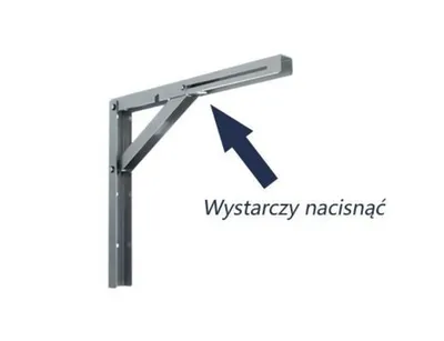 Wspornik składany pod półkę Airtic - szary / L-400