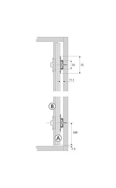 Prowadnica DZ1312-0040 Do Drzwi Chowanych Pionowych Accuride