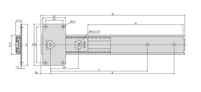 Prowadnica DZ1312-0040 Do Drzwi Chowanych Pionowych Accuride