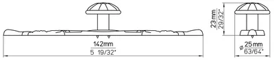 Uchwyt MERANO 1474-143 - stary mosiądz / 141 mm