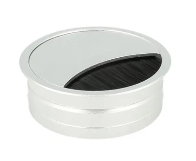 Przepust kablowy Siso ze szczotką - aluminium / fi 60 mm