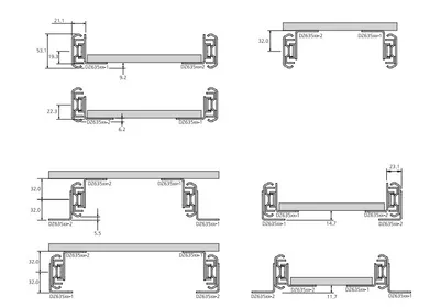 Kątownik DZ635 do prowadnic DZ5321 / dł. 40 cm