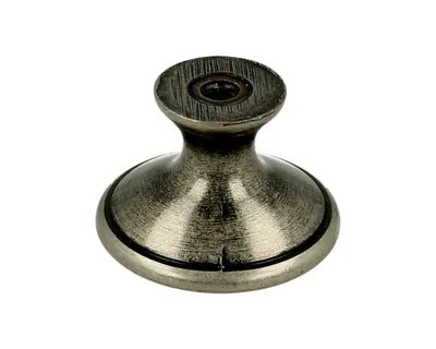 Gałka ROMANA 1700 - stare srebro, niebieski kwiat / fi 29 mm