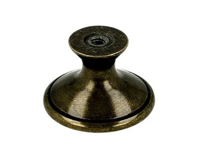 Gałka ROMANA 1700 - stary mosiądz, brązowy kwiat / fi 29 mm