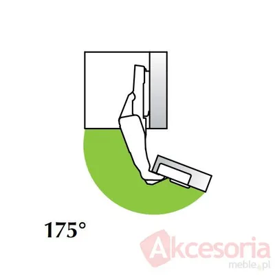 Zawias 175° Do Drzwi Składanych ZEWNĘTRZNY
