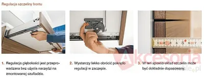 Tandembox TIP-ON PROWADNICE 559 Dł.40cm Wysuw100% 30kg