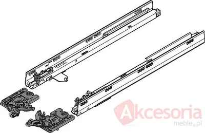 Tandembox TIP-ON PROWADNICE 559 Dł.40cm Wysuw100% 30kg
