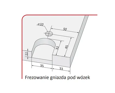 Rączka WENUS EKO do drzwi przesuwnych - srebrny / dł. 270 cm