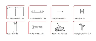 Rączka SYRIUSZ 10/P do drzwi przesuwnych - srebrny / dł. 270 cm