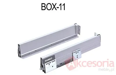 Szuflada Gamet Box  Wys=100mm Prowadnice 55cm SZARA Gamet